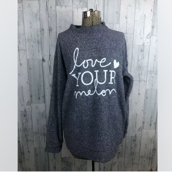 Love Your Melon Tops - Wooly threads love your melon sz large sweatshirt